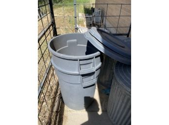 Lot Of Plastic Garbage Cans
