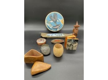 Handheld Drum And Other Native Themed Memorabilia
