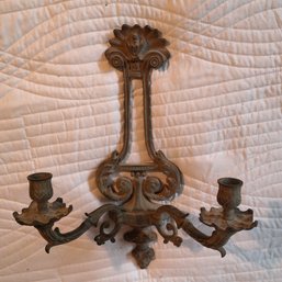 Lot26-1670 Iron Wall Sconce Candle Holder 16x12x6