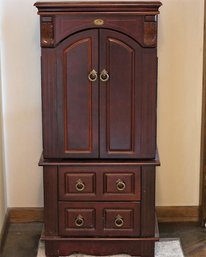Lot73-1717 Wood Jewelry Cabinet 42x19x13  - Contents NOT INCLUDED - Bring Help To Load!