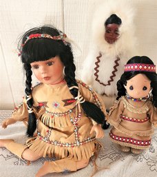 #19 2 Indian Dolls & 1 Eskimo Doll