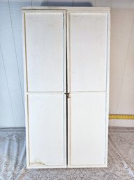 #275 Wood Wall Cabinet 34x18x8 Opens To 36in With 4in Shelves