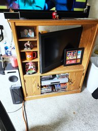 #400 TV-Entertainment Center 48x41x16 -CONTENTS NOT INCLUDED-  IN BASEMENT - BRING HELP