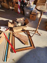 #427 Tall Plant Stand - Fan Blades - Lg Frame (needs Repaired) Box Of Frames