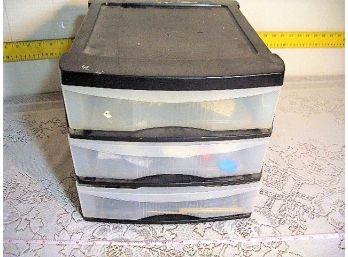 #235 (3) Drawer Organizer 11x10x13 With Contents
