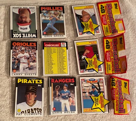 1986 Topps Baseball Rack Pack Lot Of 3