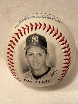 Yankees David Cone 1996 Burger King Fotoball Ball Souvenir Baseball