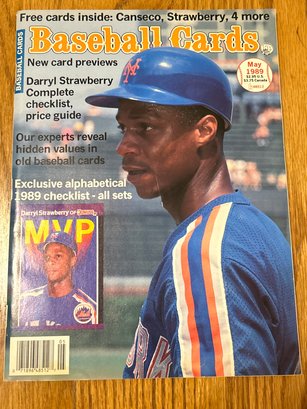 1989 Baseball Cards Magazine With Darryl Strawberry On Cover!