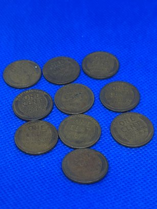 Wheat Pennies 1918 - Lot Of 10