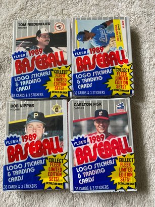 1989 Fleer Cello Pack Lot Of 4. Griffey JR Rookie?