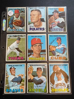 1967 Topps Baseball Card Lot Of 18