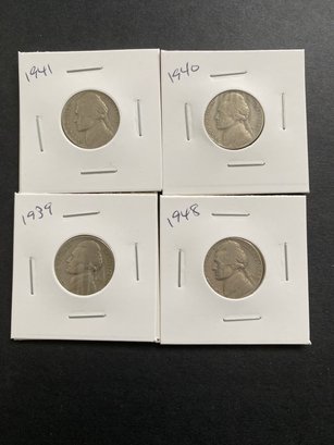 Jefferson Nickel Lot Of 4