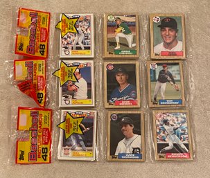 1987 Topps Baseball Rack Pack Lot Of 3