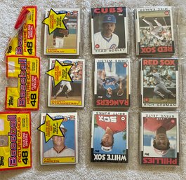 1986 Topps Baseball Rack Pack Lot Of 3.