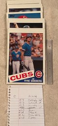 1985 Topps Baseball Large Card Partial Set