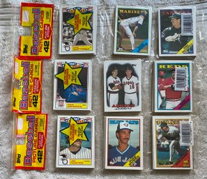 1988 Topps Baseball Rack Pack Lot Of 3