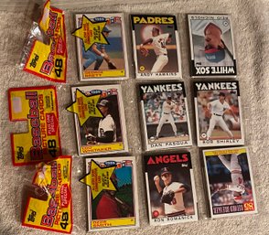1986 Topps Baseball Rack Pack Lot Of 3