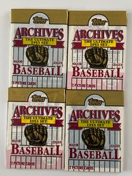 1991 Topps Archive 1953 Baseball Card Pack Lot Of 4