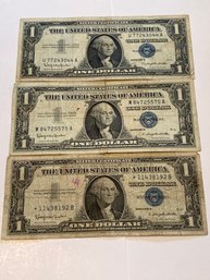 1957 B Silver Certificate Dollar Bill Lot 3