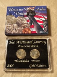 US Westward Journey Jefferson Nickel Set: 2005 , American Bison, Gold Edition