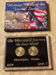 US Westward Journey Jefferson Nickel Set: 2004 ,Peace Medal, Gold Edition