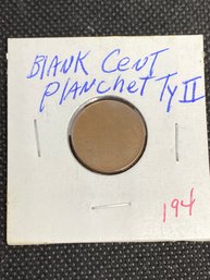 Blank Cent Planchet