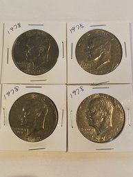 1978 Eisenhower Dollar Lot Of 4