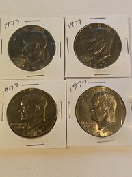 1977 Eisenhower Dollar Lot Of 4