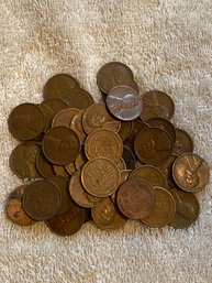 Assorted Wheat Pennies Lot Of 50