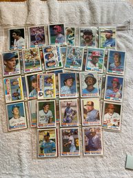 1982 Topps Baseball Card Lot Of 90 In Sheets