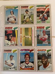 1977 Topps Baseball Card Lot Of 18. Minty!!