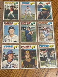Lot Of (18) Assorted 1977 Topps Baseball Cards