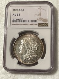 1878 S Morgan Dollar NGC AU55