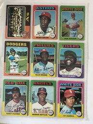 1975 Topps Baseball Card Lot Of 18