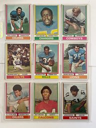 1974 Topps Football Card Lot Of 18