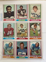 1974 Topps Football Card Lot Of 18