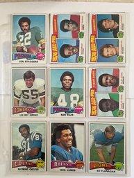 1975 Topps Football Card Lot Of 18