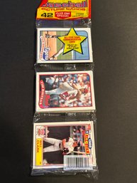 RARE ERROR PACK!!1989 Topps Baseball Rack Pack With One Section Of Cards Missing!
