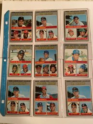 1970 Topps Baseball Card Lot Of 9