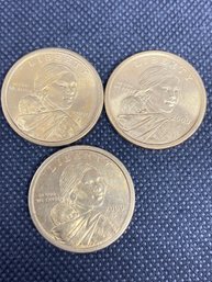 2000 P Sacagawea Dollar Coin Lot Of 3