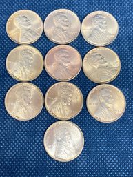1944 Uncirculated Wheat Penny Lot Of 10