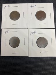 Indian Head Penny Lot Of 4