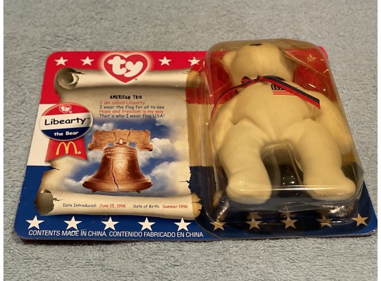 1999 McDonalds Liberty The Bear Beanie Baby - With Error