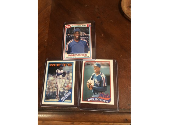 3 Card Lot Of Dwight Gooden Cards