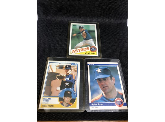 Lot  Of (3) Nolan Ryan Baseball Cards