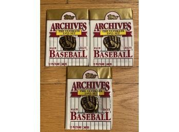 1991 Topps Archive (1953 Reprint) Baseball Card Packs Lot Of 3