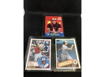 Lot  Of (3) Cal Ripken Baseball Cards