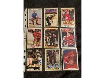 Hockey Card Lot Of 9