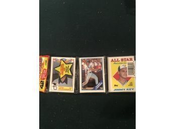 1988 Topps Baseball Card Rak Pak Pack Gary Carter AND Jack Morris Showing!
