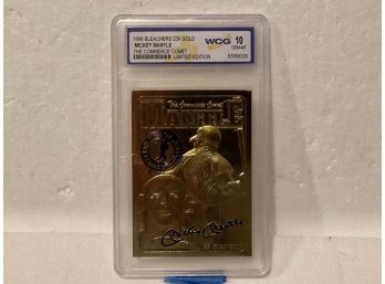 1996 Bleachers 23K Gold Mickey Mantle The Commerce Comet LIMITED EDITION WCG
